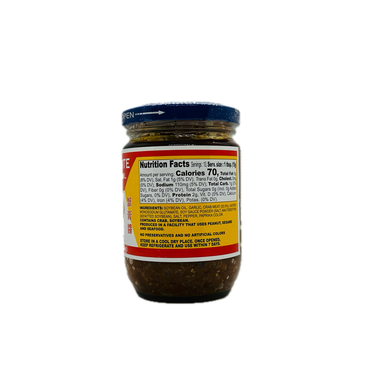 Lee Brand (Crab Paste with Bean Oil) GACH CUA XÀO DÂÙ ǍN