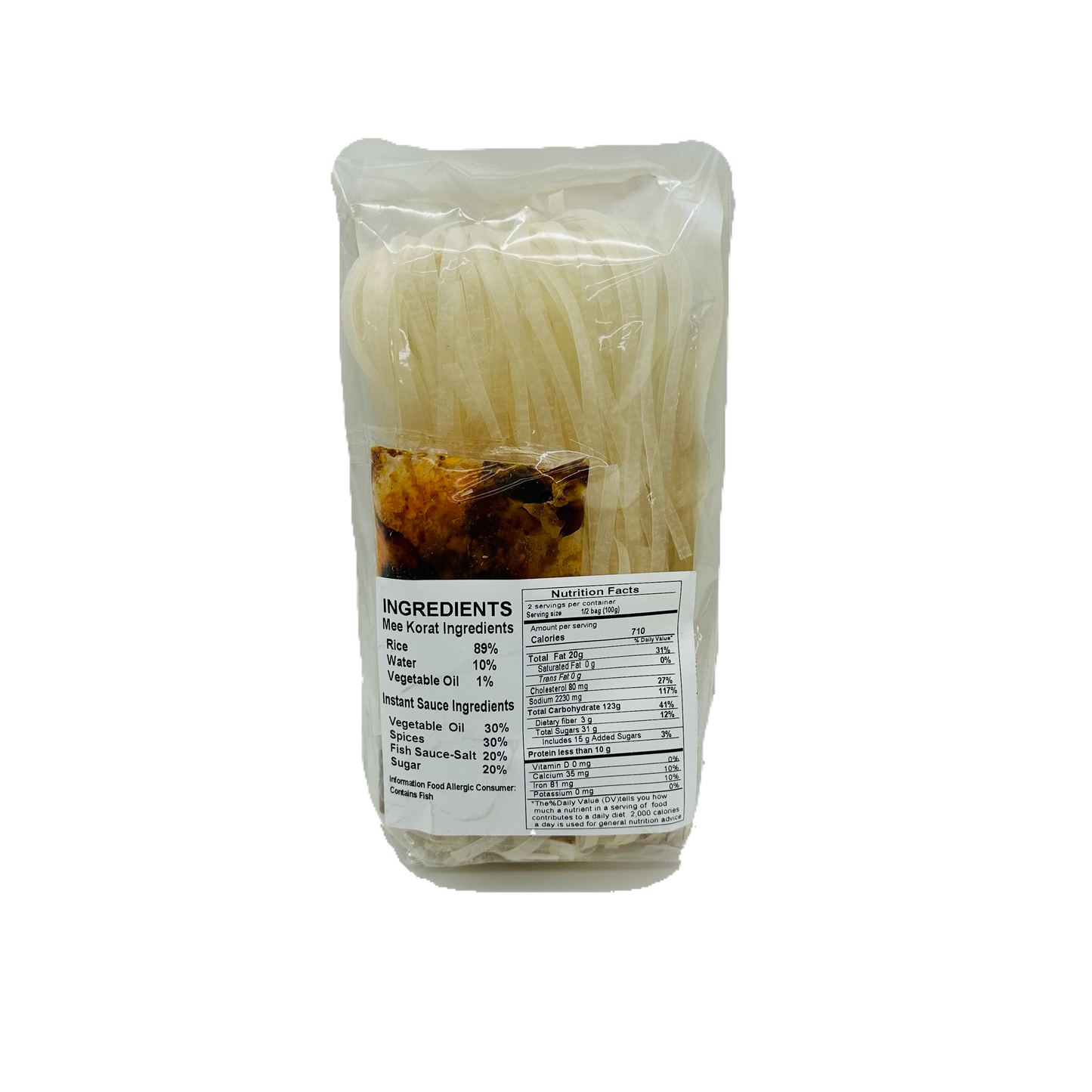 Rice Noodles and Instant Thai Sauce (Pad Thai)