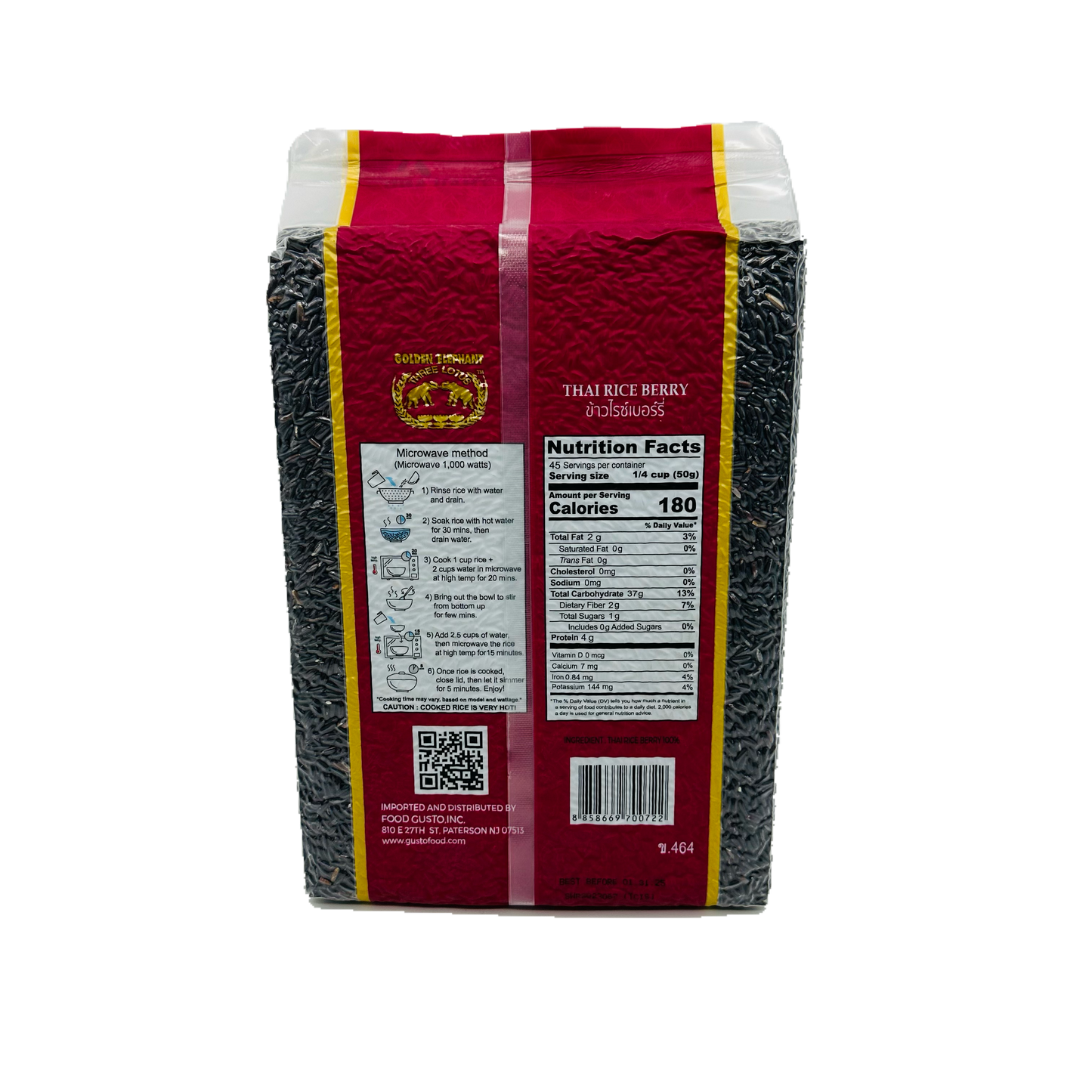 Golden Elephant Three Lotus Thai Rice Berry