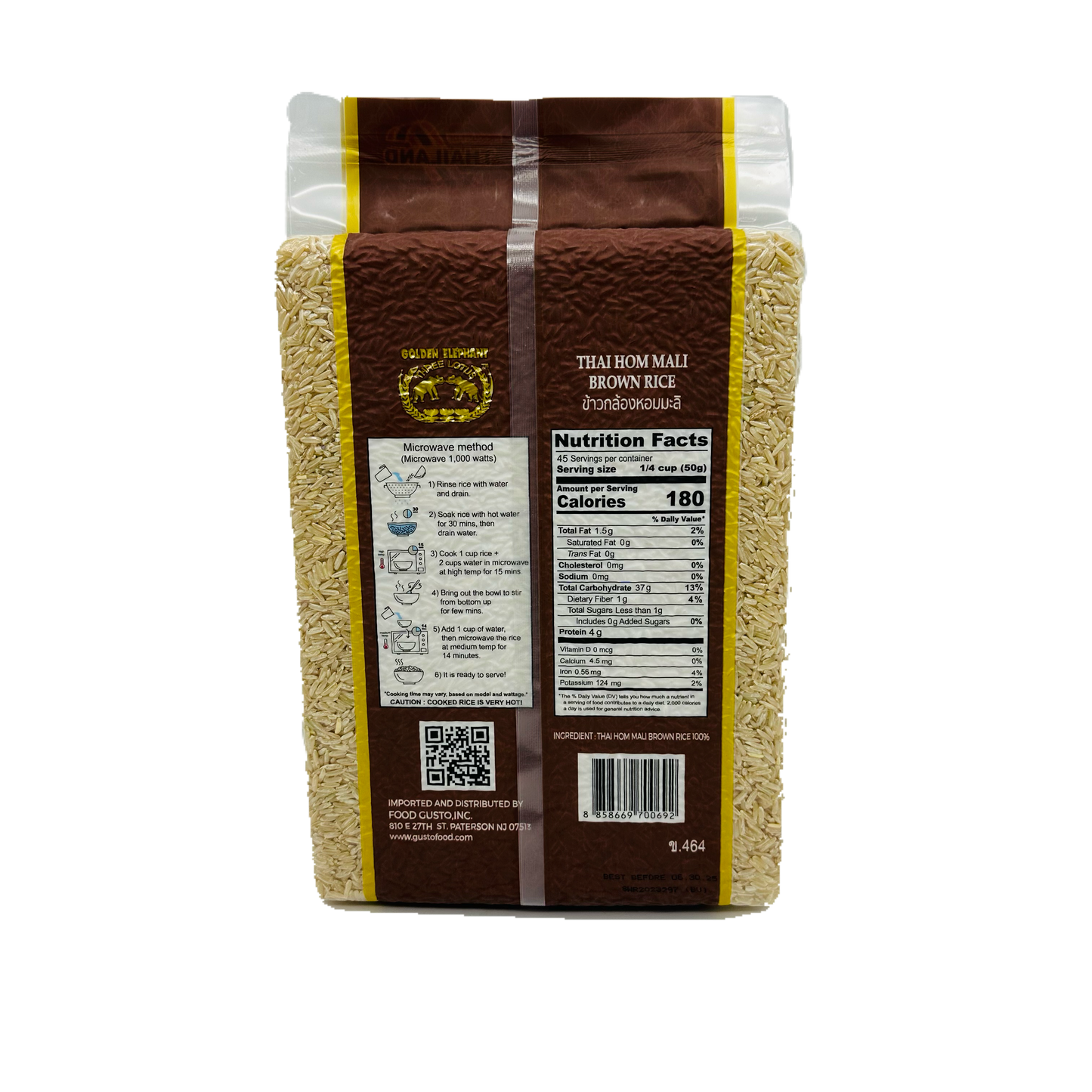 Golden Elephant Three Lotus Brown Rice