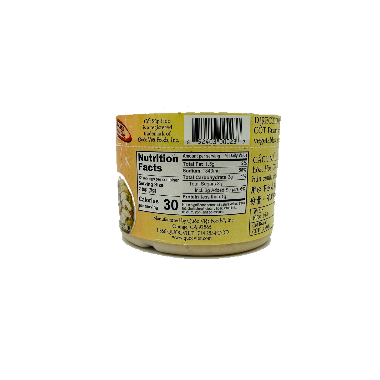 Quoc Viet Cot Sup Heo Brand (Pork Flavored Soup Base)