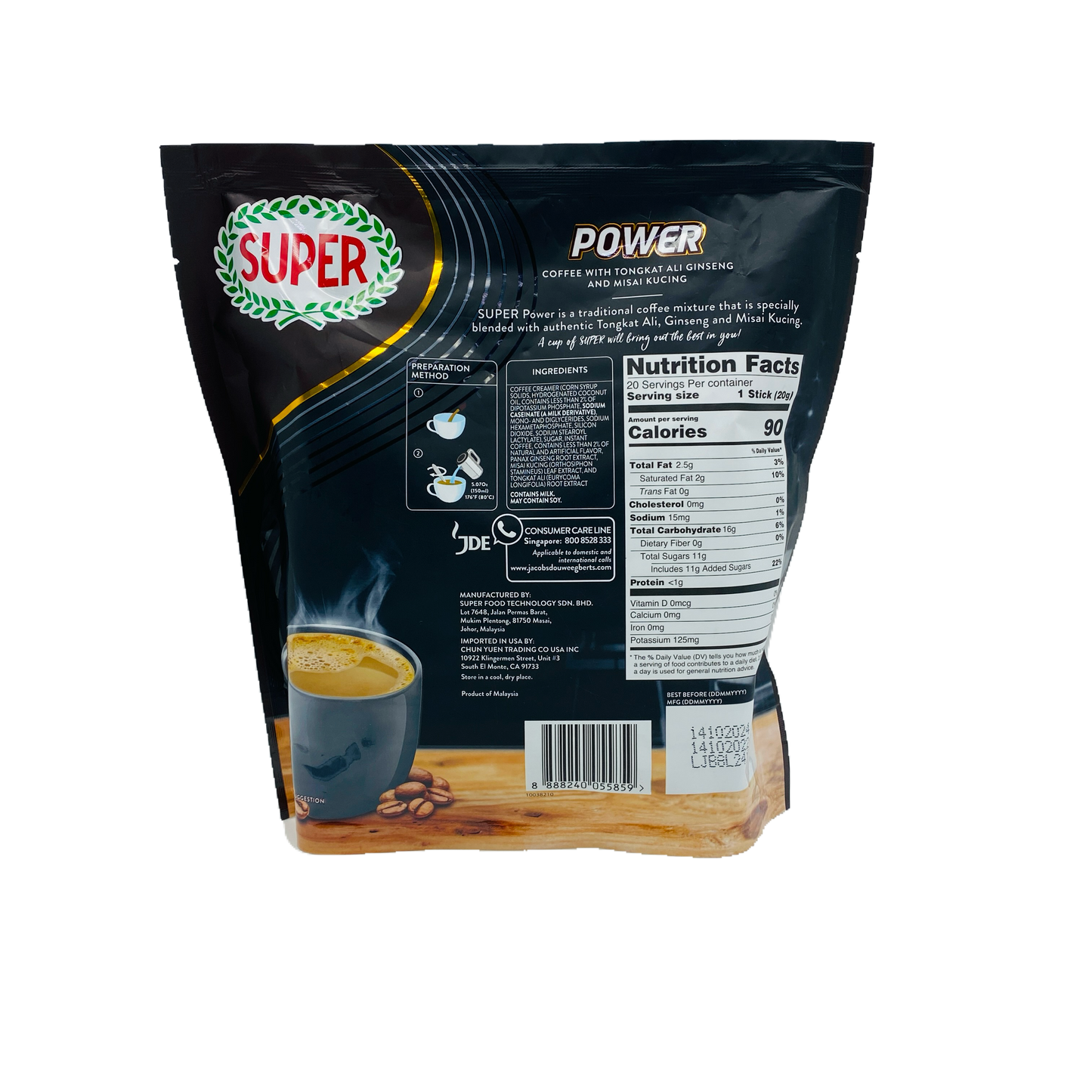 Super Power (Coffee with Tongkat Ali Ginseng and Misai Kucing)