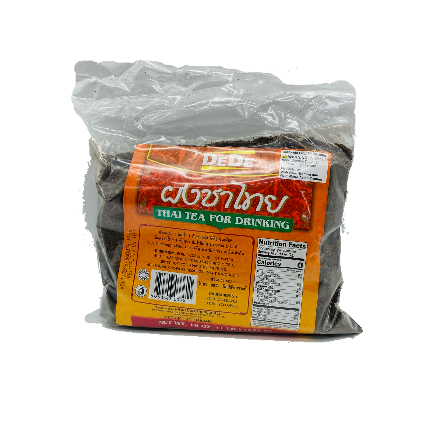 DeDe Thai Tea for Drinking