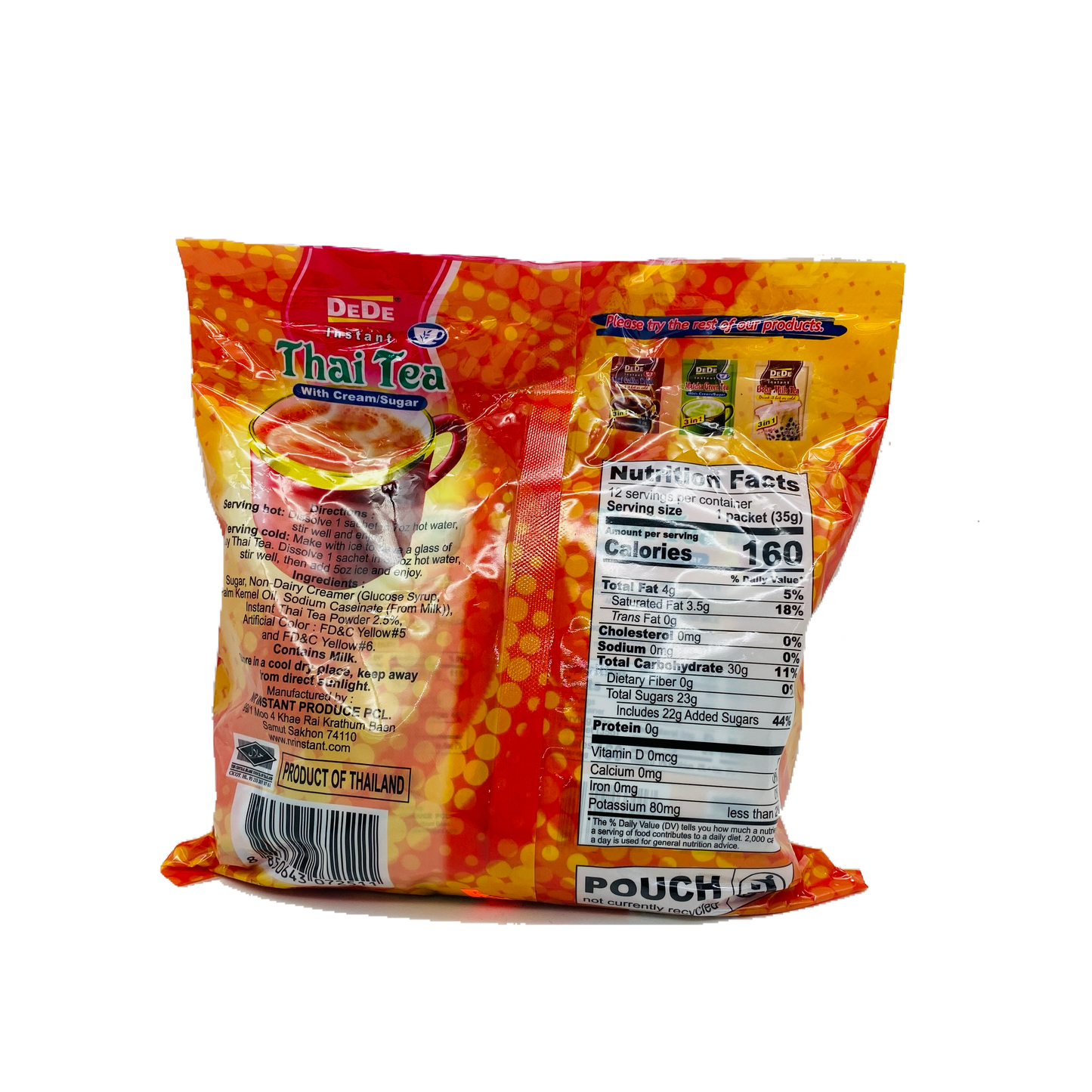 DeDe Instant Thai Tea 12pack
