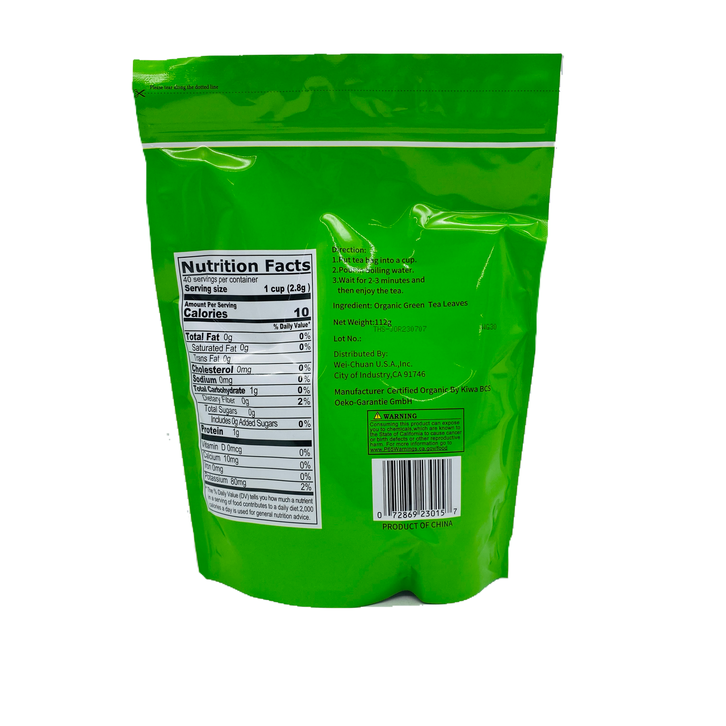 Wei-chuan Organic Green Tea