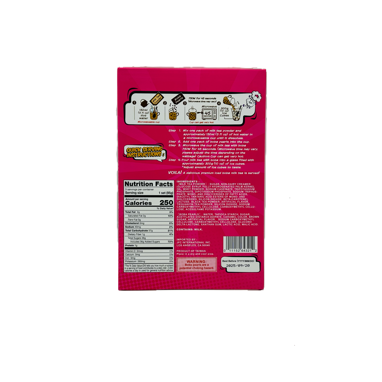 J-Basket Instant Boba Kit (Black Tea Naturally & Artificially Flavored )