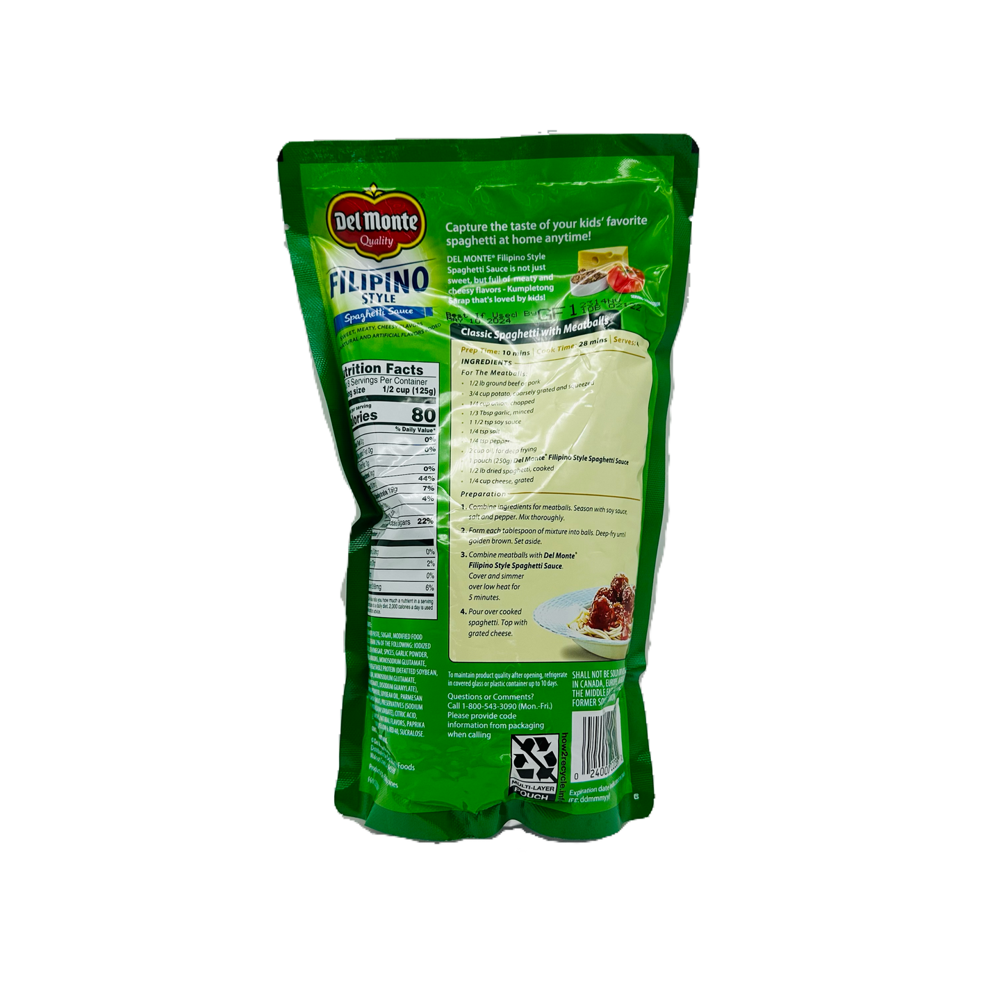 Del Monte Filipino Style Spaghetti Sauce