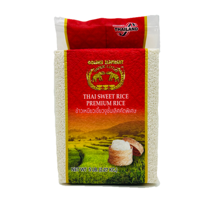 Golden Elephant Three Lotus Thai Sweet Rice Premium Rice